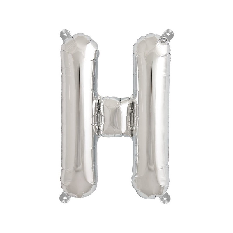 BALLON METALLIQUE LETTRE H ARGENT 86 CM BALLON METALLIQUE LETTRE H ARGENT 86 CM