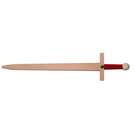 EPEE LANCELOT ROUGE DE CHEVALIER  EN BOIS 42 CM 