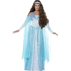 DEGUISEMENT REINE MEDIEVALE BLEUE TAILLE S