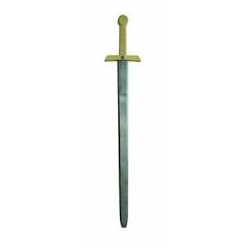 EPEE EN BOIS A DEUX MAINS COULEUR ARGENT 102CM
