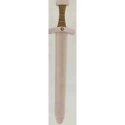 EPEE DE CHEVALIER NORMANDE EN BOIS NOIR ET JAUNE 48 CM AVEC SILLON