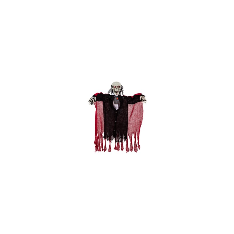 DECORATION HALLOWEEN SQUELETTE VAMPIRE NOIR ET ROUGE DECORATION HALLOWEEN SQUELETTE VAMPIRE NOIR ET ROUGE