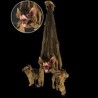 DECORATION HALLOWEEN CHAUVE SOURIS YEUX LUMINEUX DRAP GRIS