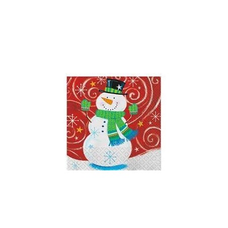 SERVIETTES BONHOMME DE NEIGE 33 X 33 CM