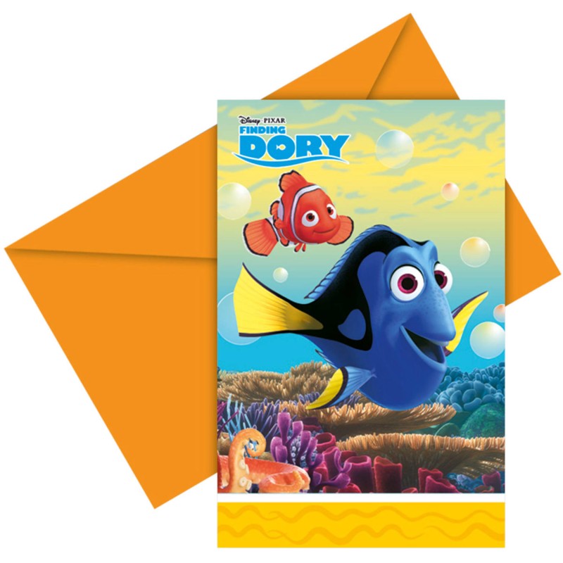 6 CARTES D'INVITATION DORY 6 CARTES D'INVITATION DORY