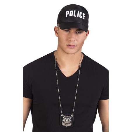 COLLIER BADGE POLICE ADULTE