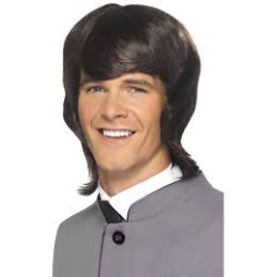 PERRUQUE HOMME MODERNE ANNEES 60 CHATAIN