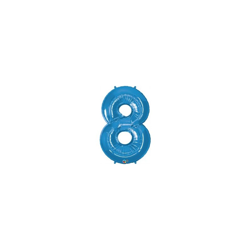 BALLON METALLIQUE CHIFFRE 8 BLEU 86 CM BALLON METALLIQUE CHIFFRE 8 BLEU 86 CM