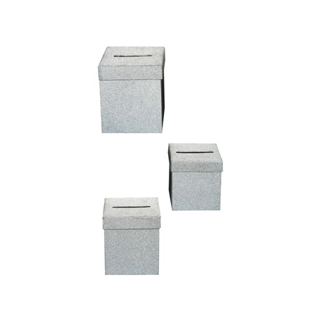 URNE CARRE  ARGENT MM