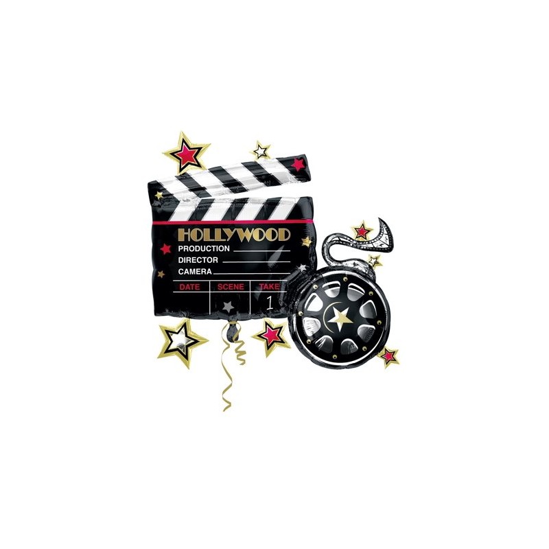 BALLON METALLIQUE HOLLYWOOD CLAPBOARD 73 X 76CM BALLON METALLIQUE HOLLYWOOD CLAPBOARD 73 X 76CM