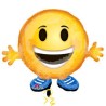 BALLON METALLIQUE EMOTICON JR.SHAPE 53X45 CM