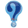 BALLON METALLIQUE POINT D'INTERROGATION ROSE ET BLEU 71 X 45 CM
