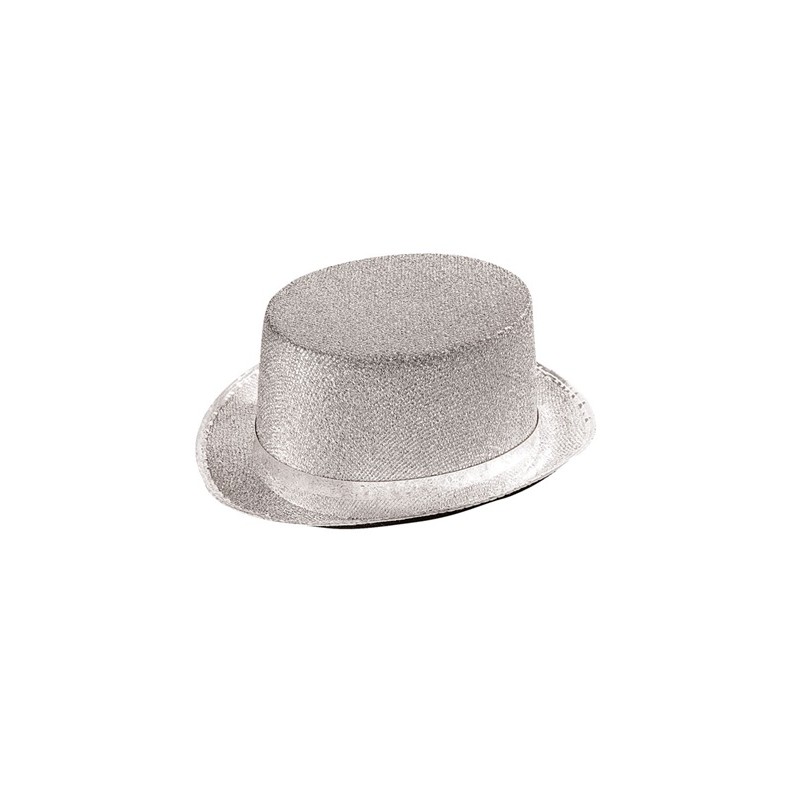 CHAPEAU HAUT DE FORME LUREX ARGENT CHAPEAU HAUT DE FORME LUREX ARGENT