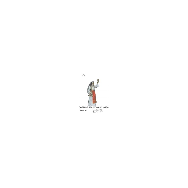 DEGUISEMENT GRECQUE TRADITIONNELLE TAILLE 40 DEGUISEMENT GRECQUE TRADITIONNELLE TAILLE 40