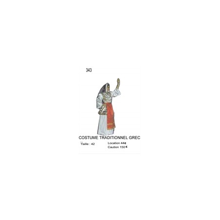 DEGUISEMENT GRECQUE TRADITIONNELLE TAILLE 40