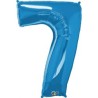 BALLON METALLIQUE CHIFFRE 7 BLEU 86 CM