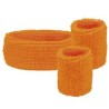 BANDEAU ET POIGNETS ORANGE 80'S