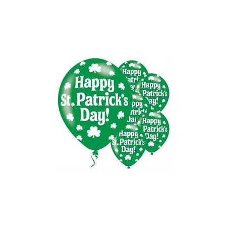 PAQUETS DE 6 BALLONS LATEX SAINT PATRICK 11"