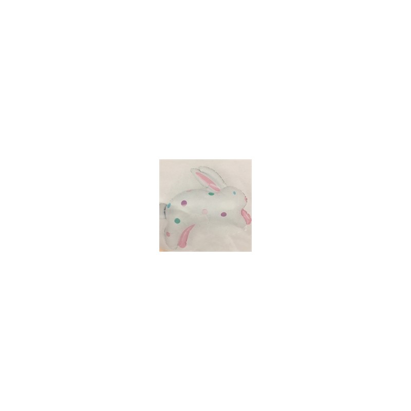 BALLON METALLIQUE LAPIN POIS PASTEL MULTICOLORE BALLON METALLIQUE LAPIN POIS PASTEL MULTICOLORE