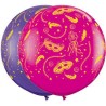 2 BALLONS QUALATEX 3 ' IMPRIMES MASQUES DE CARNAVAL 