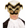 MASQUE LOUP NOIR ET OR MARQUIS