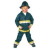 DEGUISEMENT POMPIER BLEU BANDE JAUNE TAILLE 7/9 ANS