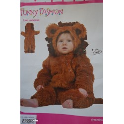 DEGUISEMENT LION POILU ENTIER TAILLE  104