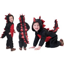 DEGUISEMENT DRAGON ROUGE/NOIR TAILLE 6 ANS 