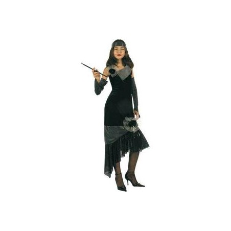 DEGUISEMENT ROBE CHARLESTONE NOIRE COLETTE TAILLE 128