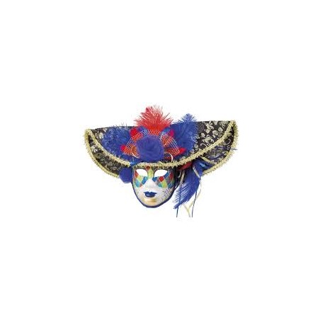MASQUE VENITIEN AVEC CHAPEAU