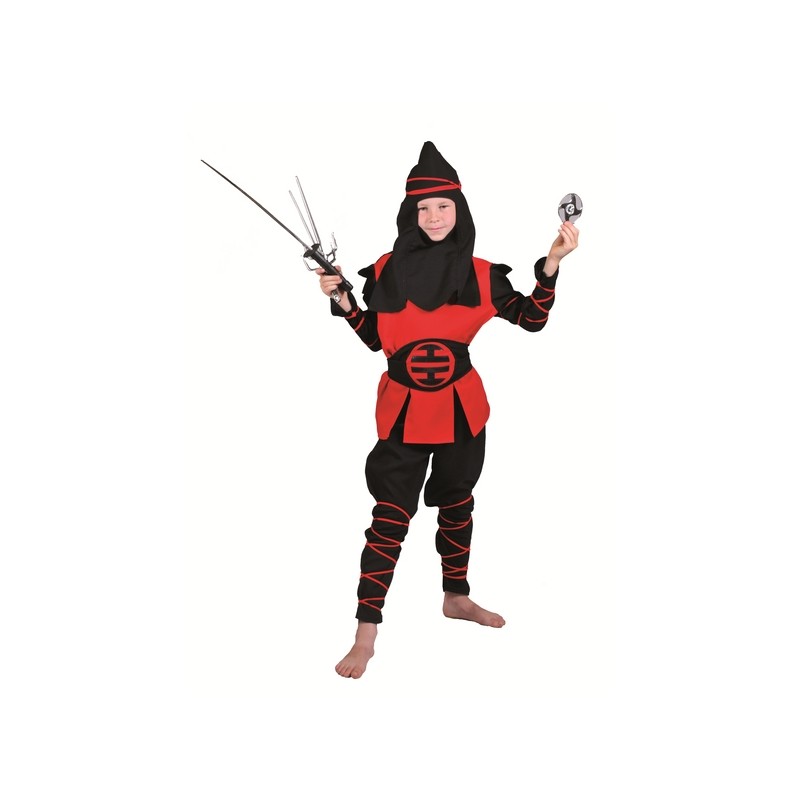 DEGUISEMENT NINJA ROUGE ET NOIR TAILLE 14 ANS DEGUISEMENT NINJA ROUGE ET NOIR TAILLE 14 ANS