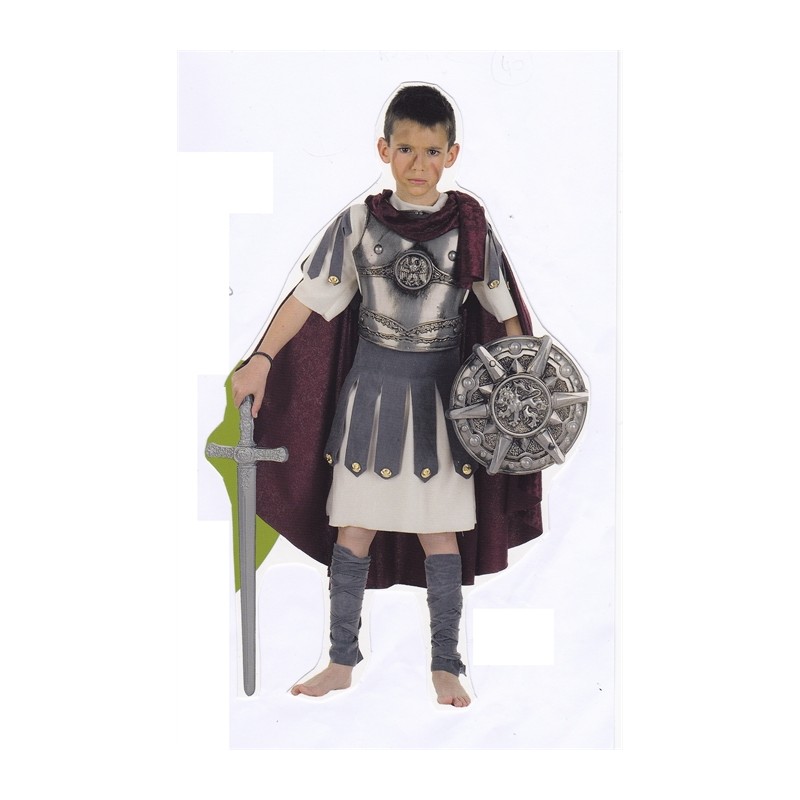 DEGUISEMENT ROMAIN BORDEAU/ GRIS TAILLE 7-9 ANS 