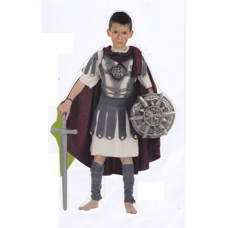 DEGUISEMENT ROMAIN BORDEAU/ GRIS TAILLE 7-9 ANS 