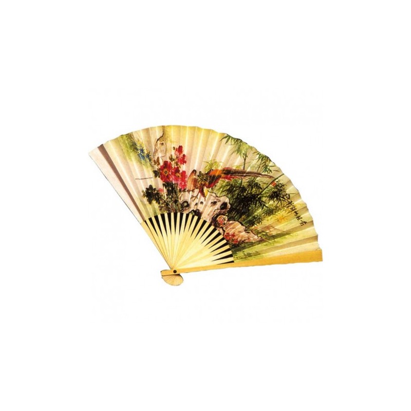 EVENTAIL JAPONAIS PAPIER DECORE 