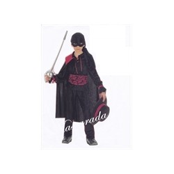DEGUISEMENT ZORRO ROUGE ET NOIR TAILLE 3/5 ANS
