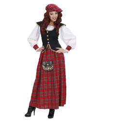 DEGUISEMENT ECOSSAISE ROBE LONGUE FEMME TAILLE L