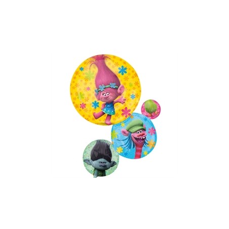 BALLON METALLIQUE TROLLS SUPERSHAPE 55 X 71 CM