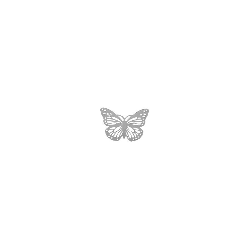 SACHET 6 PAPILLONS METAL BLANC