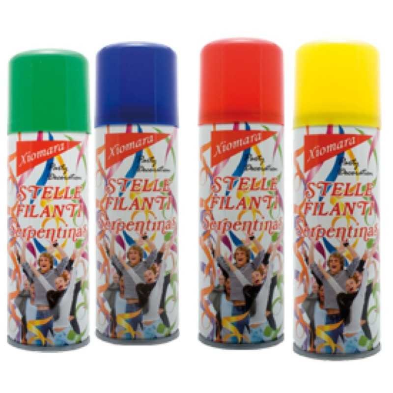 FILS SERPENTINS EN SPRAY COULEURS ASSORTIES FILS SERPENTINS EN SPRAY COULEURS ASSORTIES