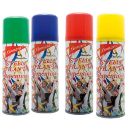 FILS SERPENTINS EN SPRAY COULEURS ASSORTIES 