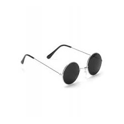LUNETTES HIPPIES RONDES NOIRES