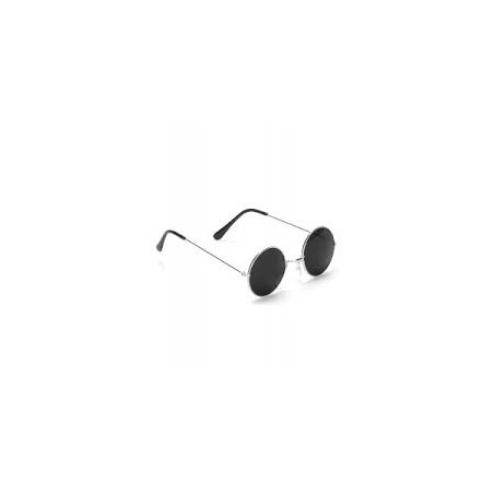 LUNETTES HIPPIES RONDES NOIRES
