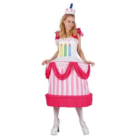 DEGUISEMENT ROBE GATEAU D'ANNIVERSAIRE TAILLE UNIQUE