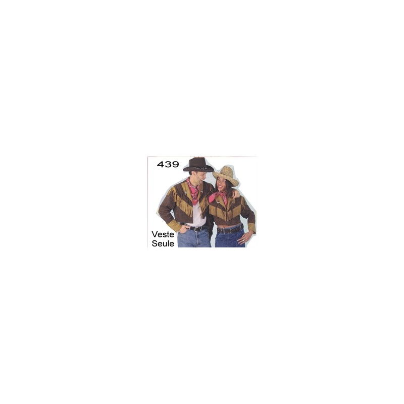 DEGUISEMENT COWBOY VESTE FRANGEE TAILLE 54 DEGUISEMENT COWBOY VESTE FRANGEE TAILLE 54