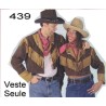 DEGUISEMENT COWBOY VESTE FRANGEE TAILLE 54