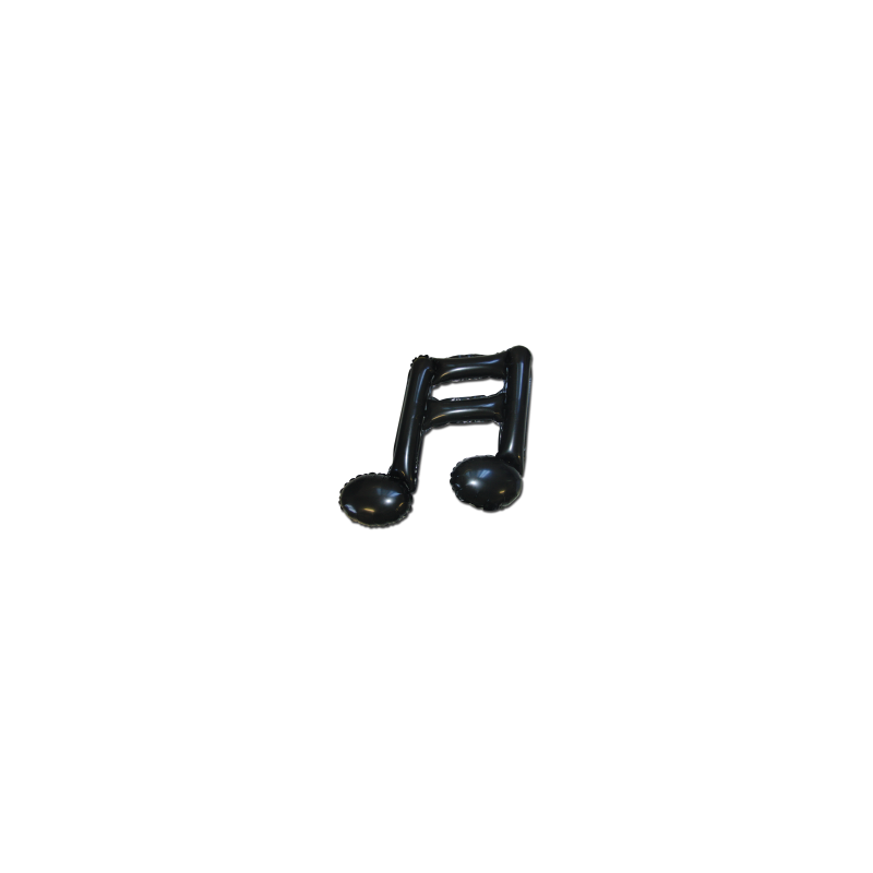 BALLON METALLIQUE NOIR NOTE DE MUSIQUE DOUBLE 50X45 CM BALLON METALLIQUE NOIR NOTE DE MUSIQUE DOUBLE 50X45 CM