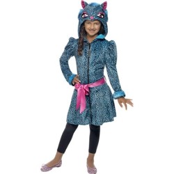 DEGUISEMENT ROBE A CAPUCHE LEOPARD BLEU TAILLE 10/12ANS