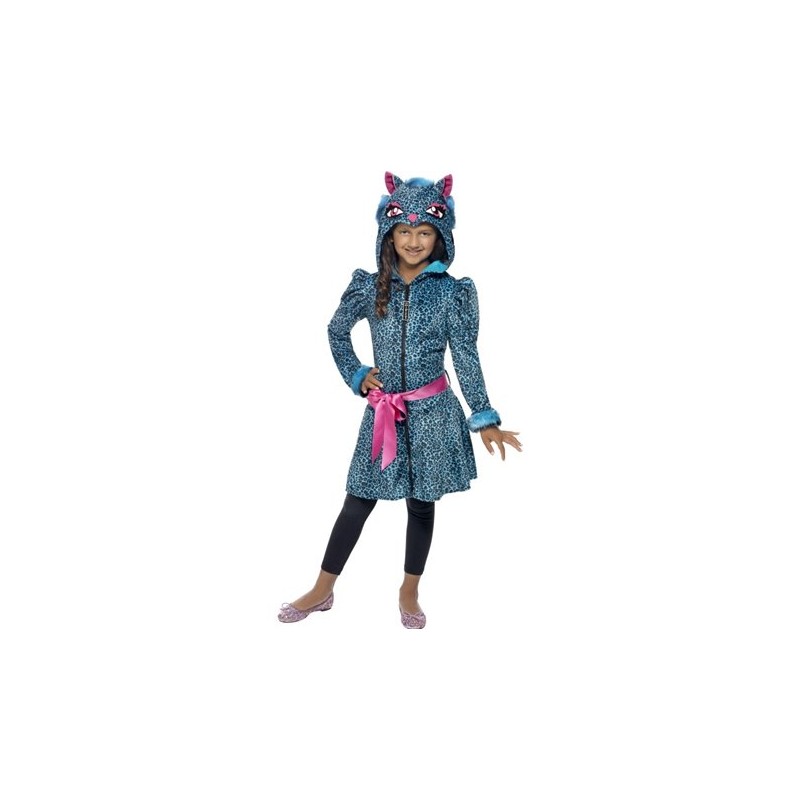 DEGUISEMENT ROBE A CAPUCHE LEOPARD BLEU TAILLE 10/12ANS DEGUISEMENT ROBE A CAPUCHE LEOPARD BLEU TAILLE 10/12ANS