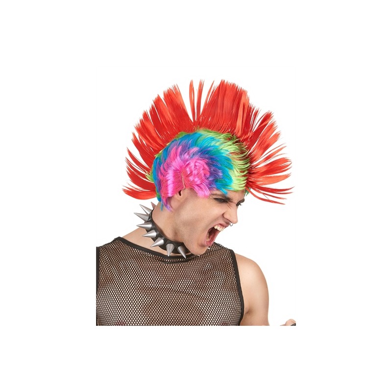 PERRUQUE PUNK CRETE MULTICOLORE PERRUQUE PUNK CRETE MULTICOLORE