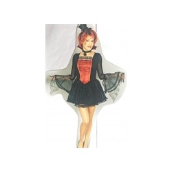 DEGUISEMENT SORCIERE AUX ARAIGNEES ROBE COURTE TAILLE 34